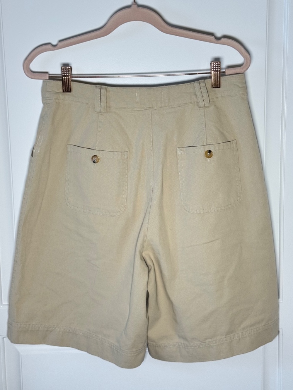HIGH WAIST DENIM KHAKI CHINO SHORTS - NWOT - Picture 12 of 17